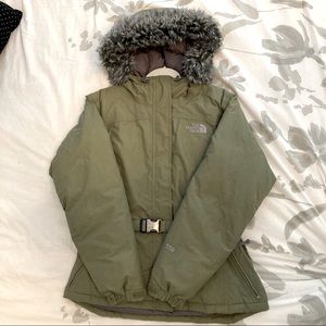 North Face Women Hyvent Goose Down Belted Jacket